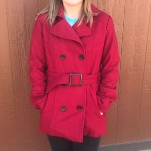 Red Pea Coat